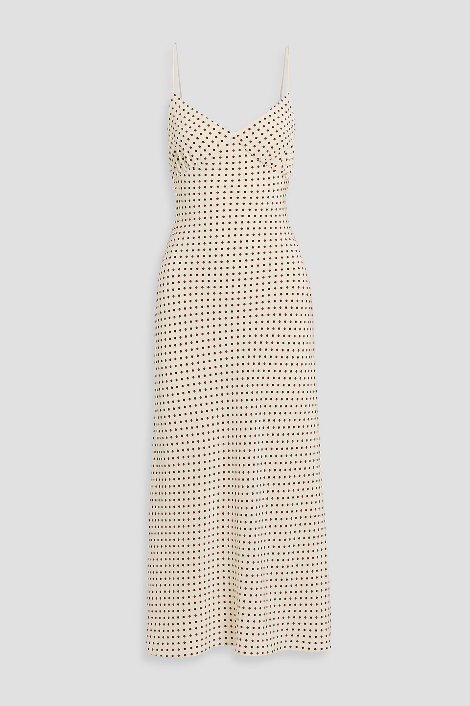 Matteau Polka-dot Silk Crepe De Chine Midi Slip Dress In Multi