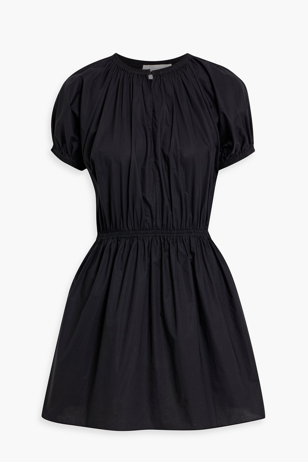 matteau organic cotton poplin mini dress shirred organic cotton-poplin mini dress