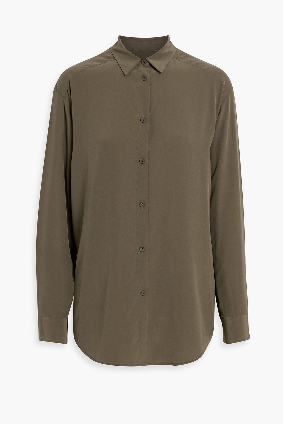 Matteau Silk Crepe De Chine Shirt In Metallic