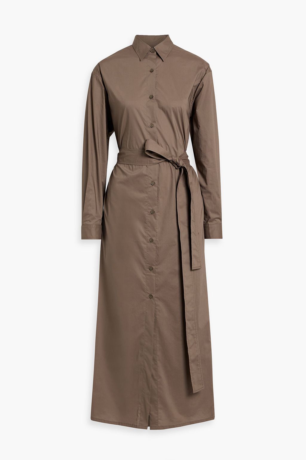 matteau shirt dress Matteau Cotton and Silk-blend Shirt Dress Black Matteau