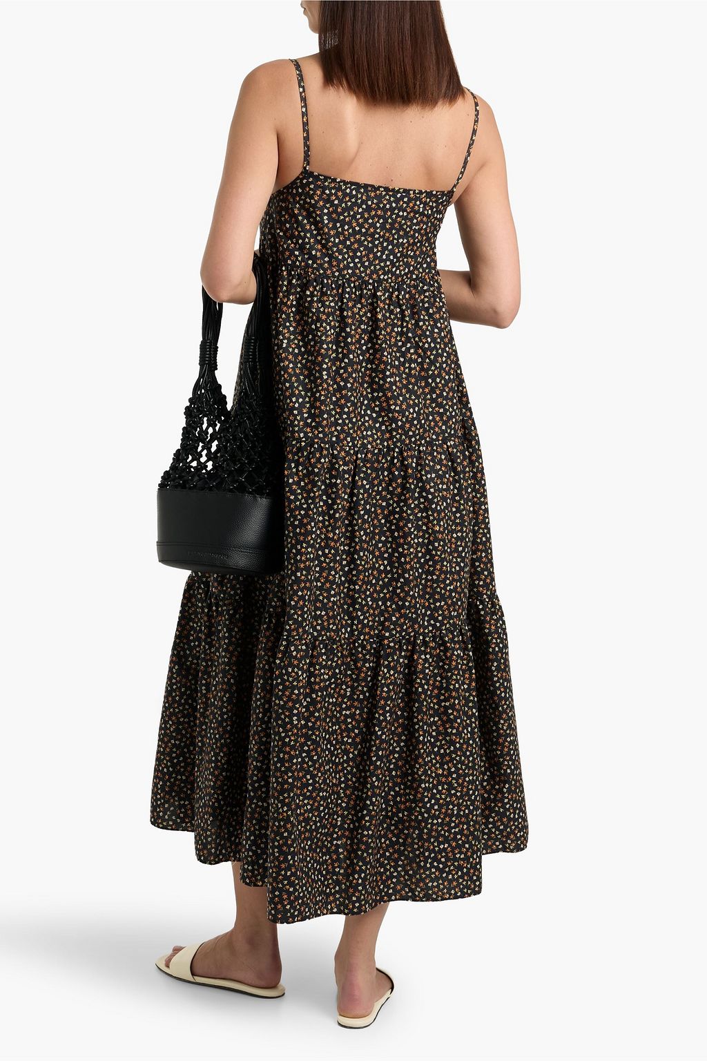 MATTEAU Tiered floral-print cotton-poplin maxi dress | THE OUTNET