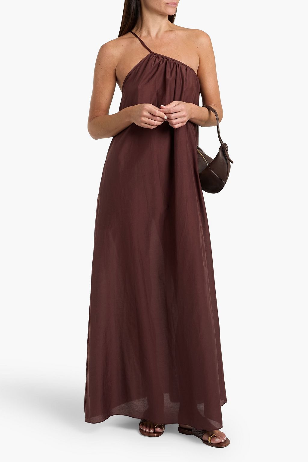 open lace back dress BLAIRE ARCHITECTURAL ONE SHOULDER MAXI DRESS  Shop-Sofia