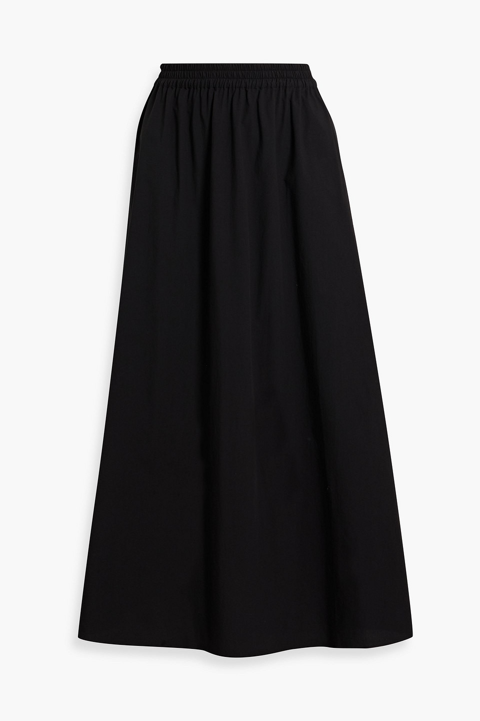 Matteau Cotton-poplin Midi Skirt In Green