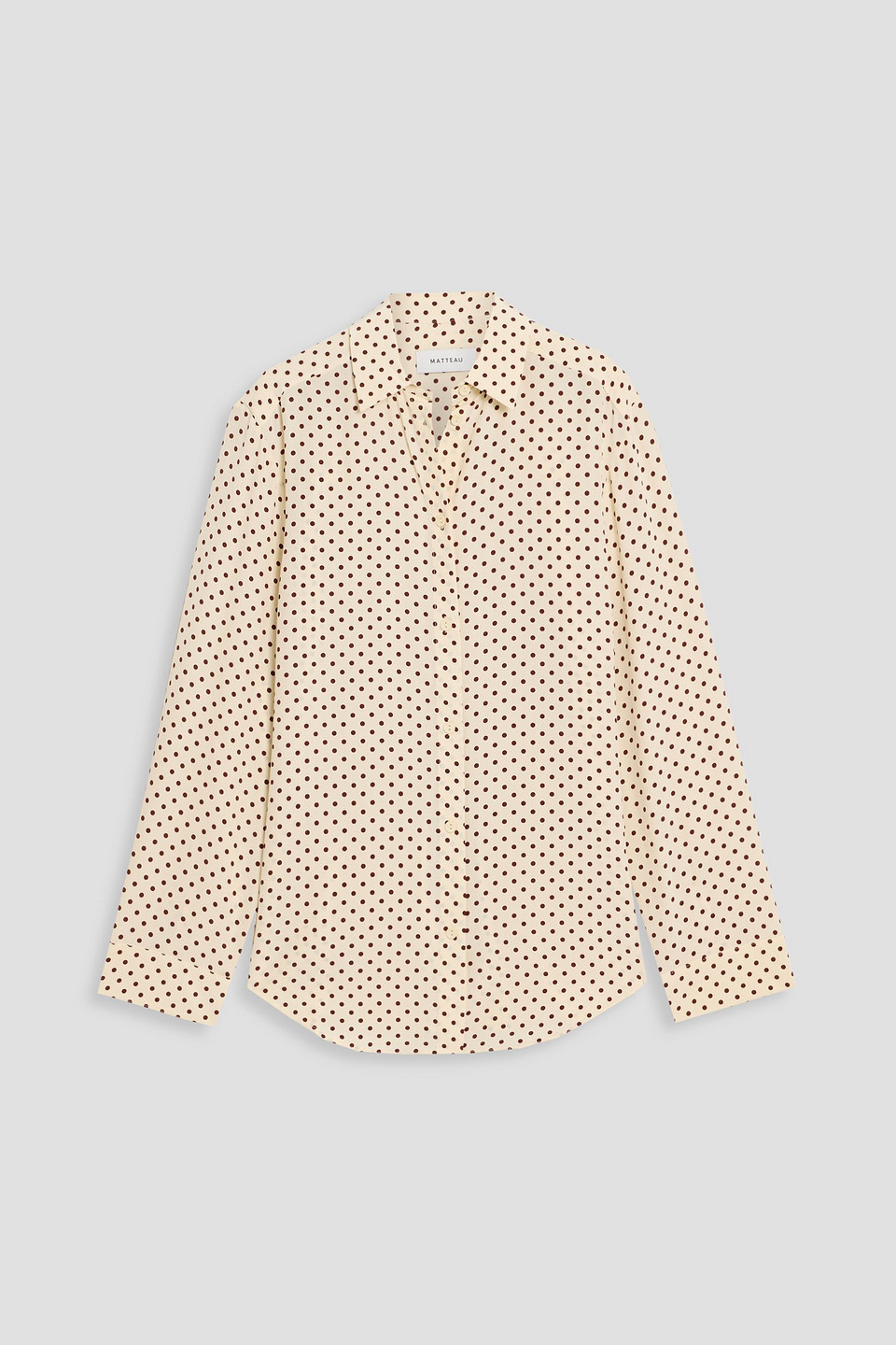 Matteau Polka-dot Silk Crepe De Chine Shirt In Neutral