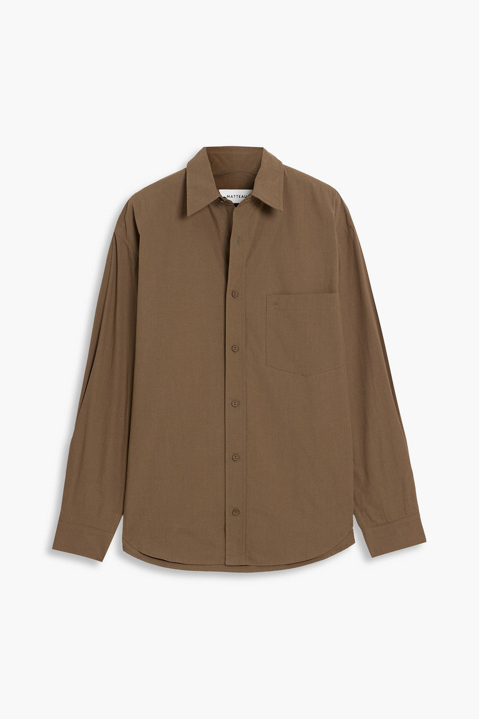 Matteau Cotton-poplin Shirt In Brown