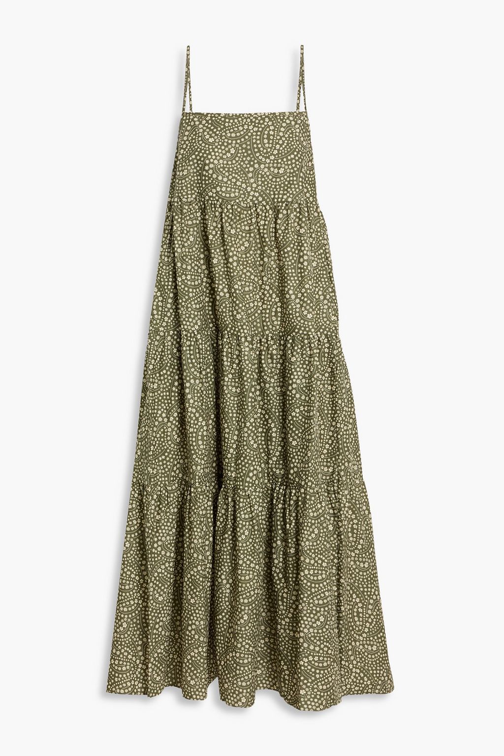 MATTEAU Tiered floral-print cotton-poplin maxi dress | THE OUTNET