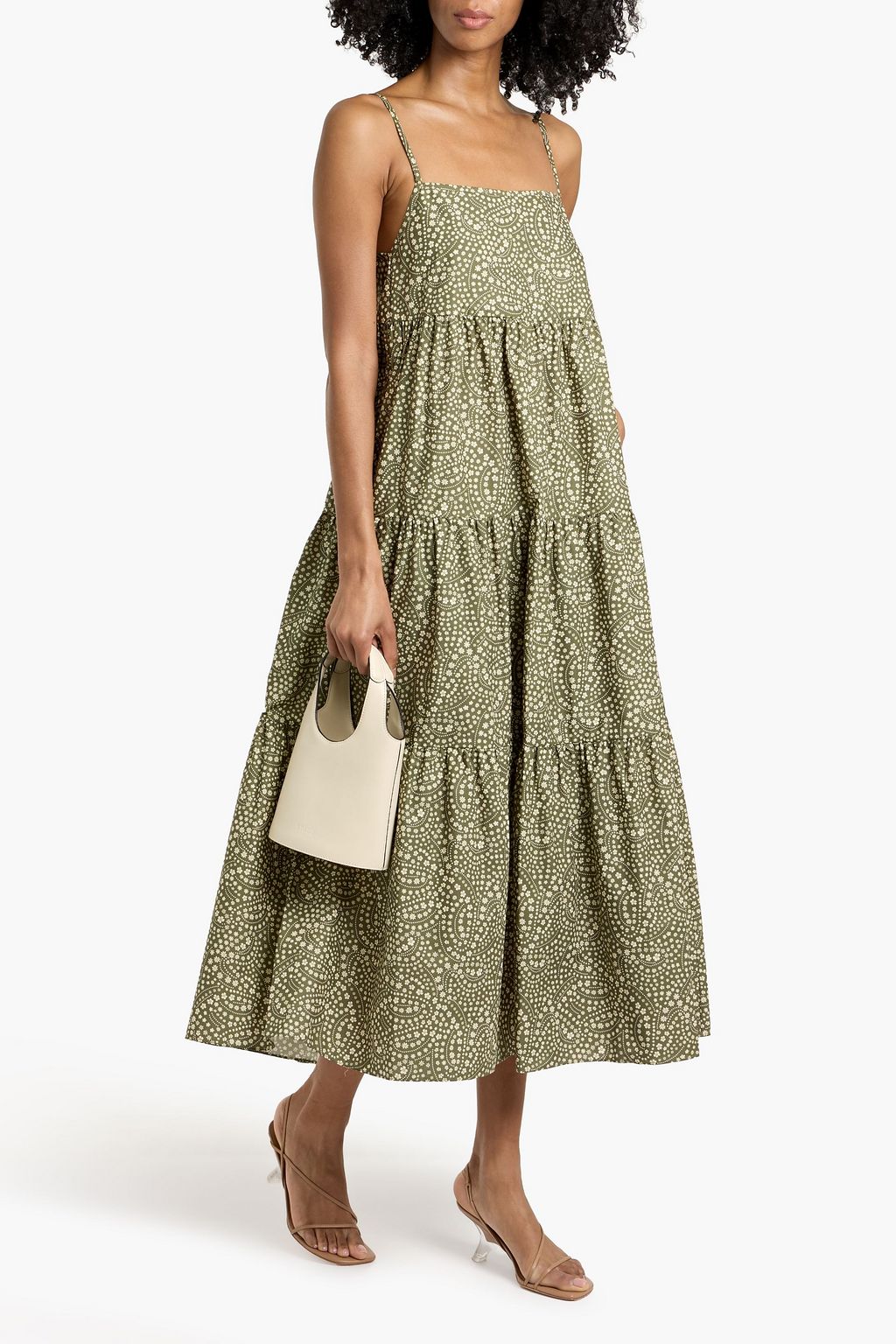 MATTEAU Tiered floral-print cotton-poplin maxi dress | THE OUTNET