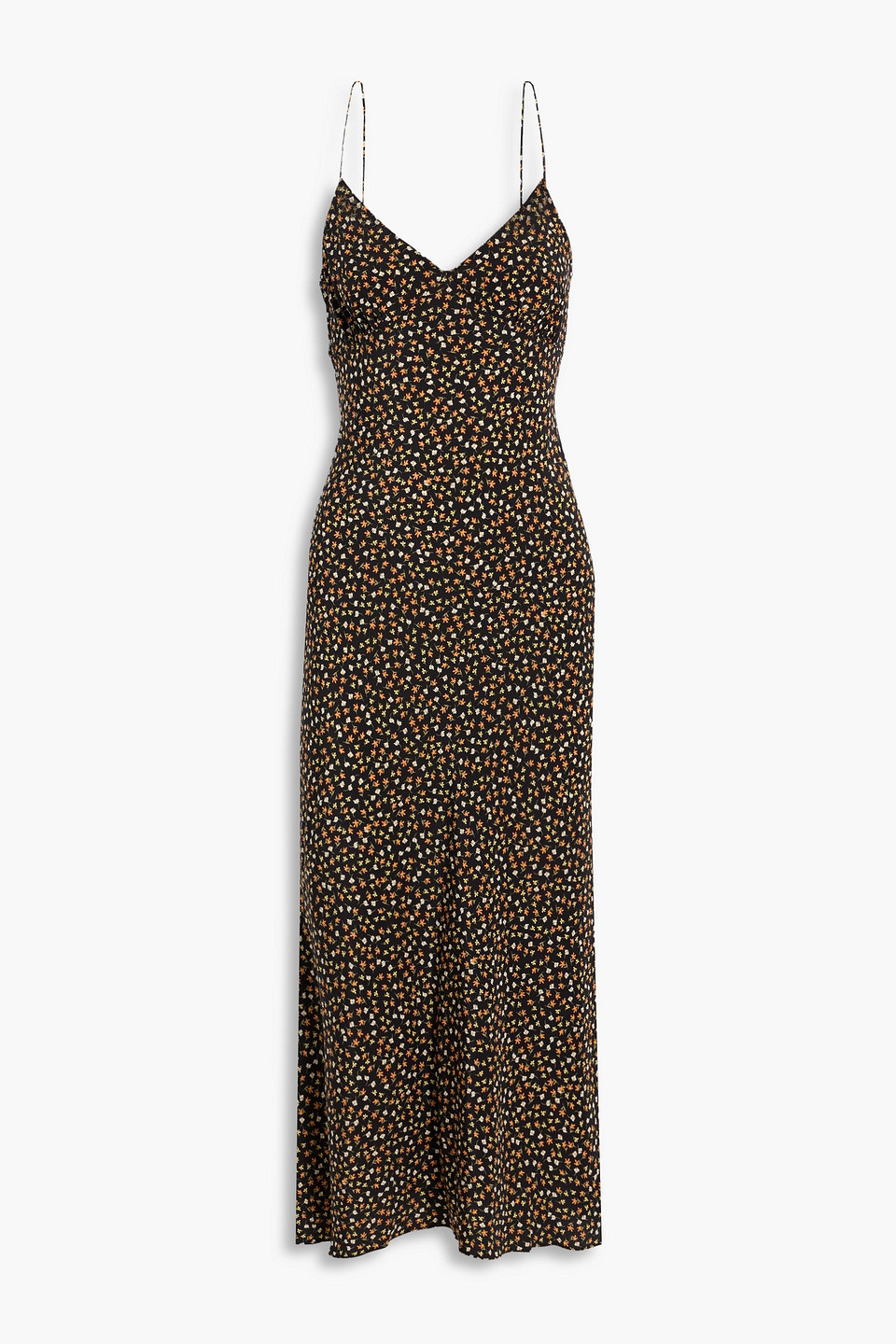 Matteau Floral-print Silk-voile Midi Slip Dress In Multi