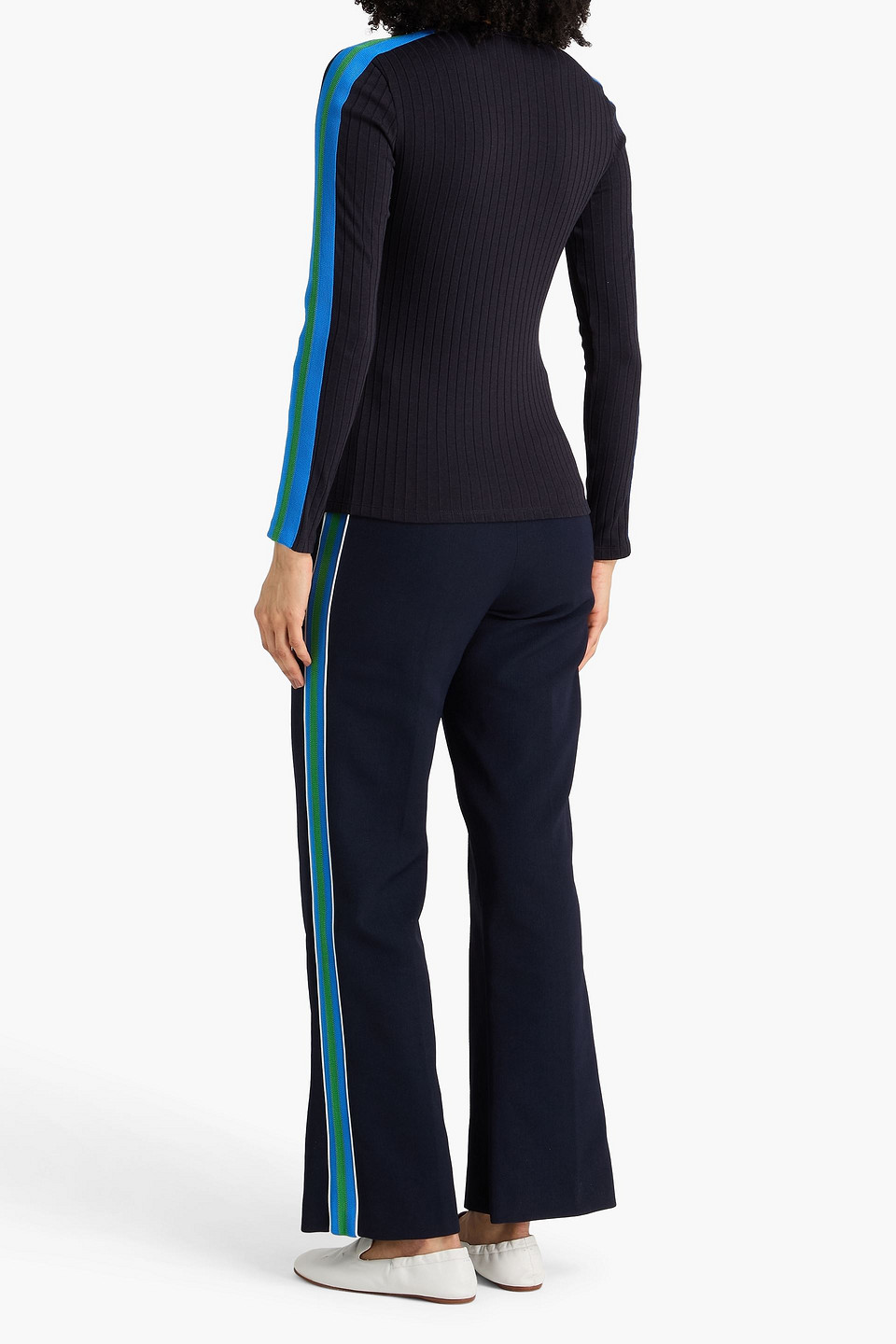  Wales Bonner - Geripptes Oberteil „aria“ Aus Jersey Aus Einer Lyocellmischung Mit Streifen - Blau - L 