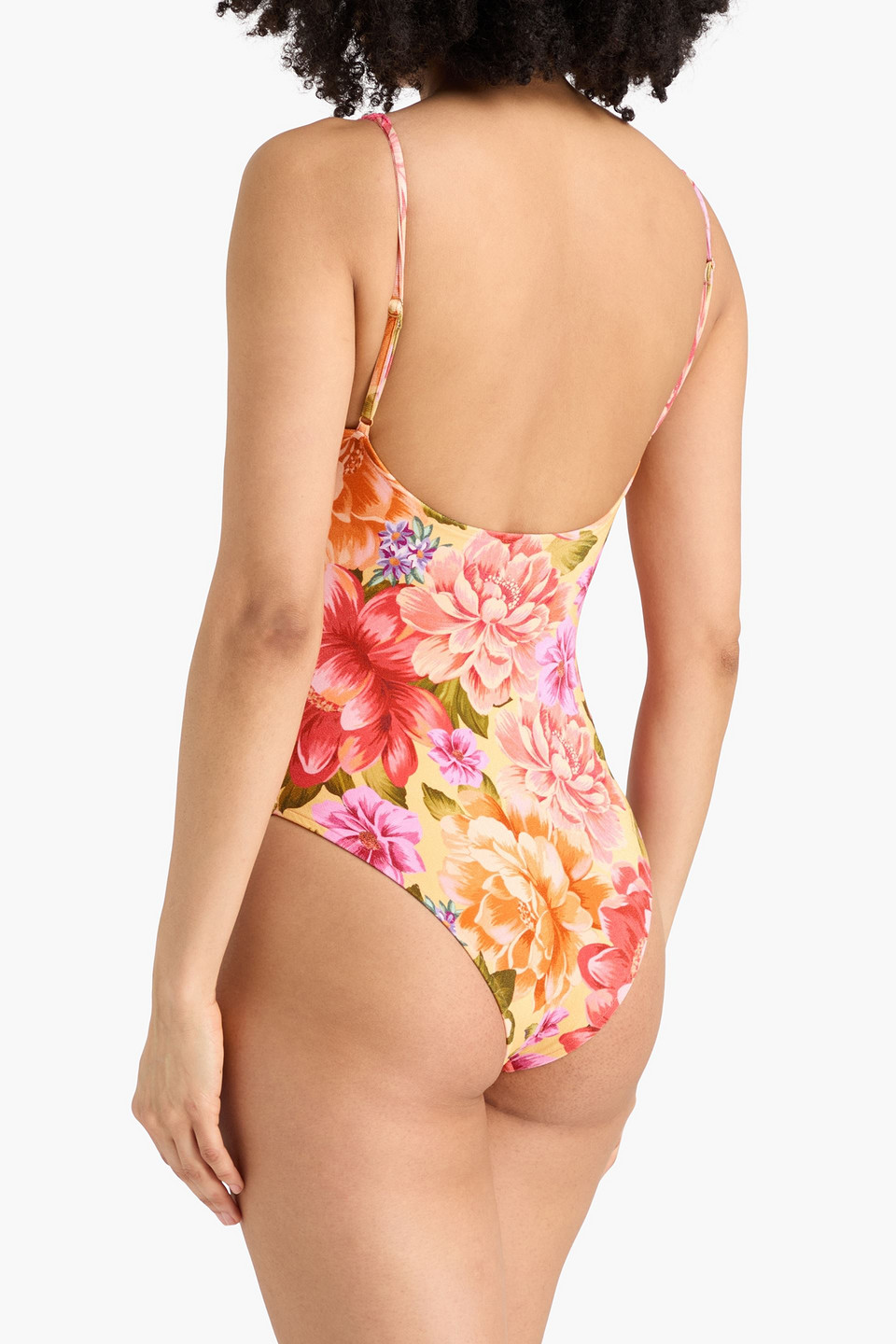  Farm Rio - Badeanzug Mit Floralem Print - Gelb - S 