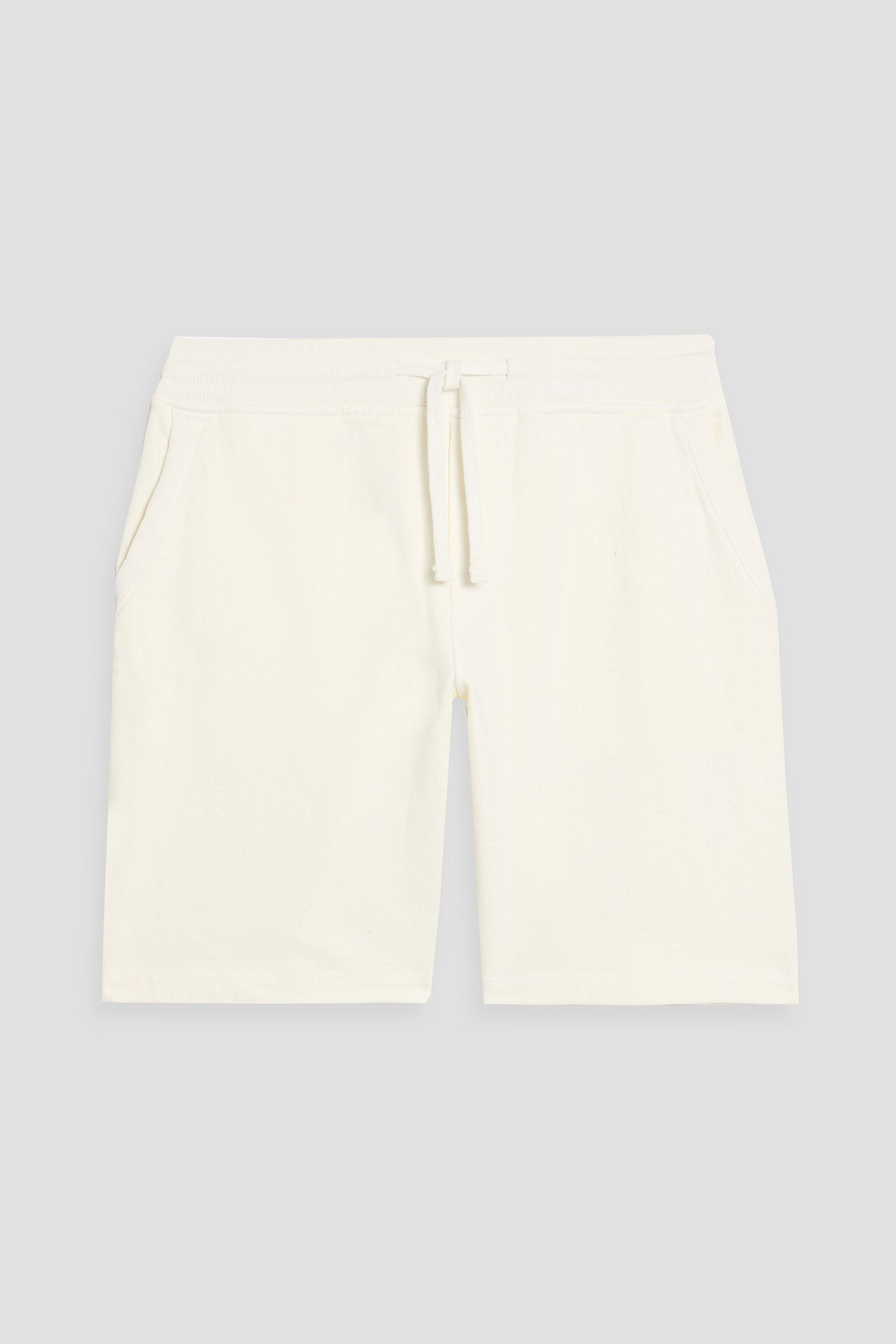 orlebar brown - fredrick french cotton-terry drawstring shorts - white - xl