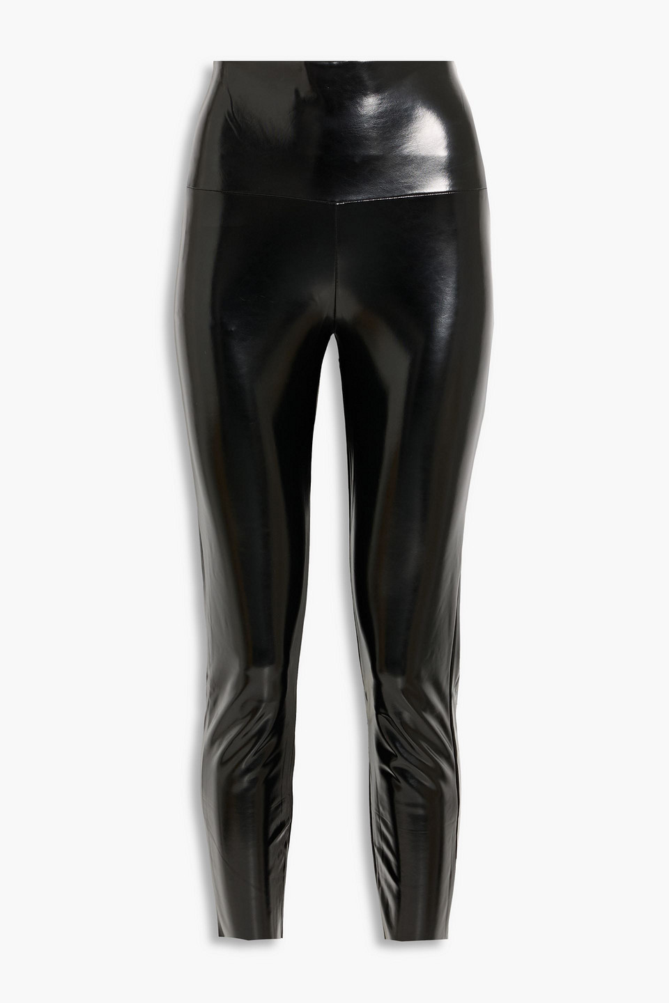 Norma Kamali Glossed Leggings In Black
