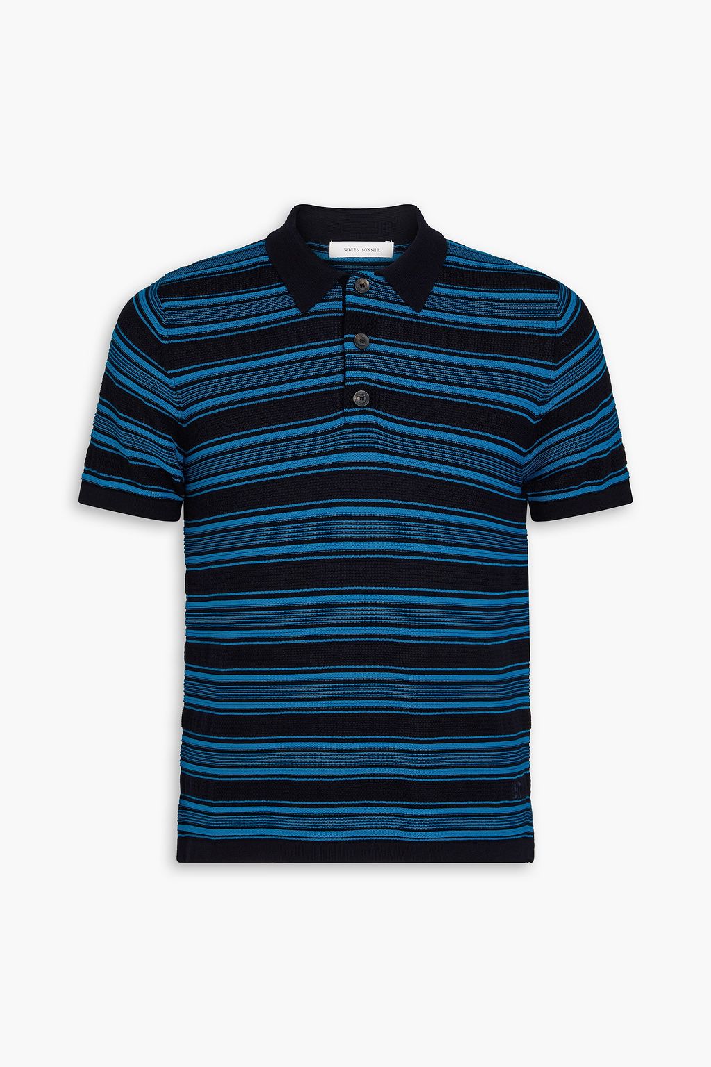 WALES BONNER Ribbed Lyocell-blend jersey polo shirt | THE OUTNET