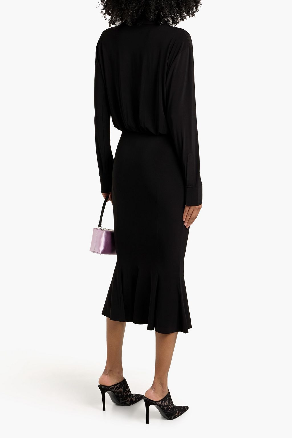 strapless open back dress Norma Kamali Shirt Dress