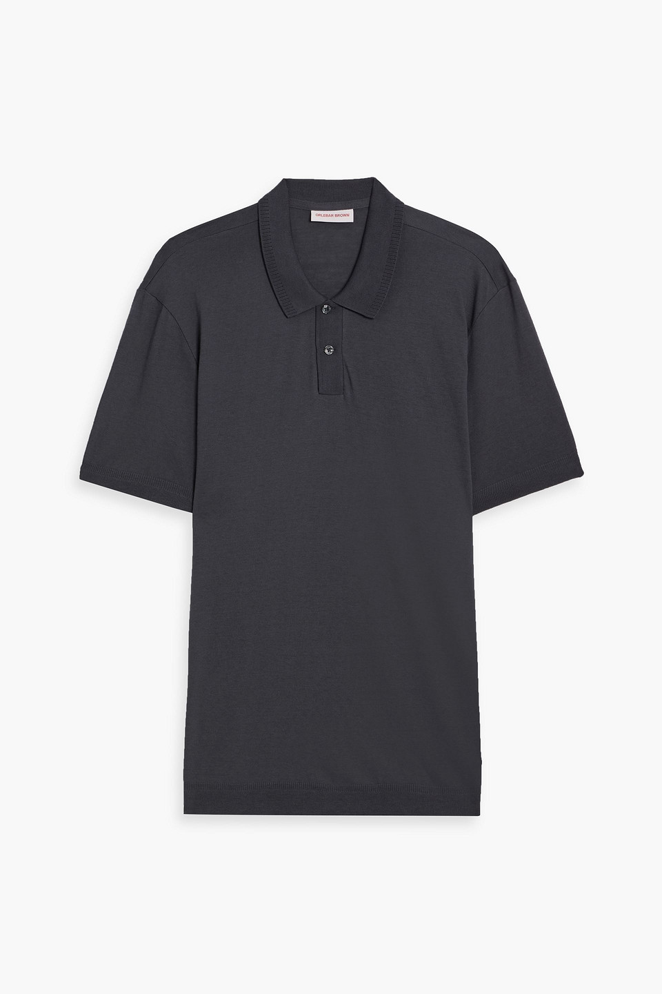 orlebar brown - jarrett cotton and modal-blend jersey polo shirt - gray - xxl