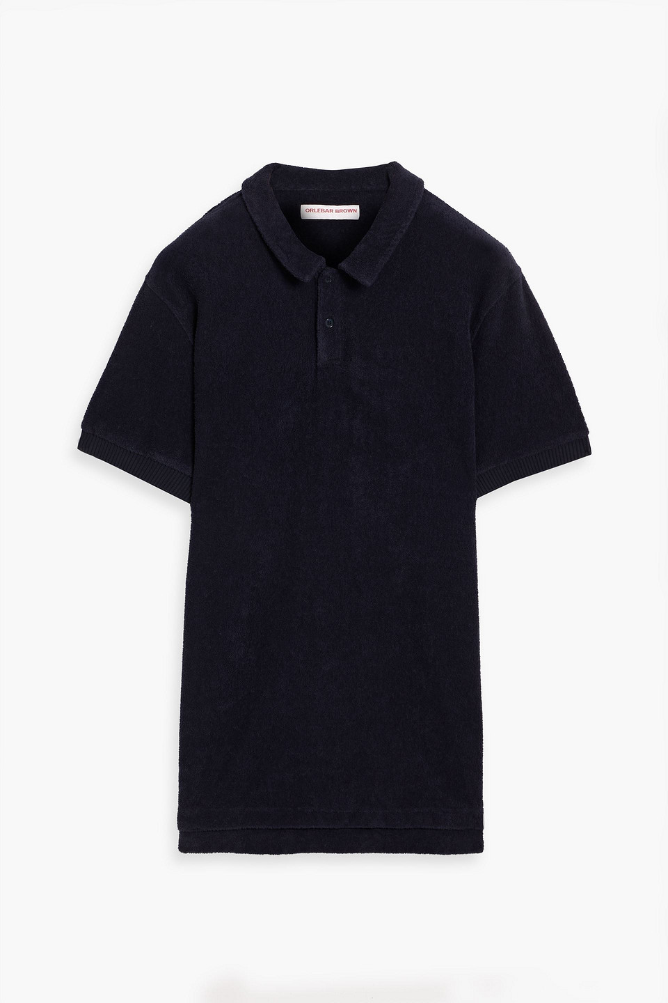orlebar brown - lorenzo cotton-terry polo shirt - blue - xxl