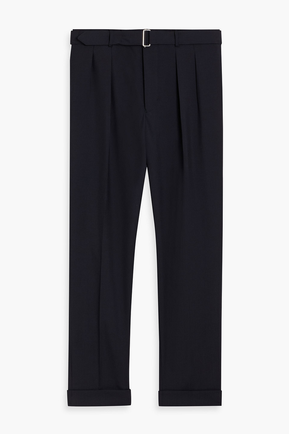 officine générale - pierre tapered belted wool pants - blue - it 52