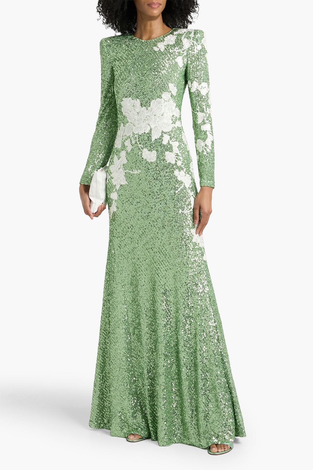 NAEEM KHAN Embroidered sequined stretch-tulle gown | THE OUTNET NAEEM KHAN Embroidered sequined stretch-tulle gown | THE OUTNET