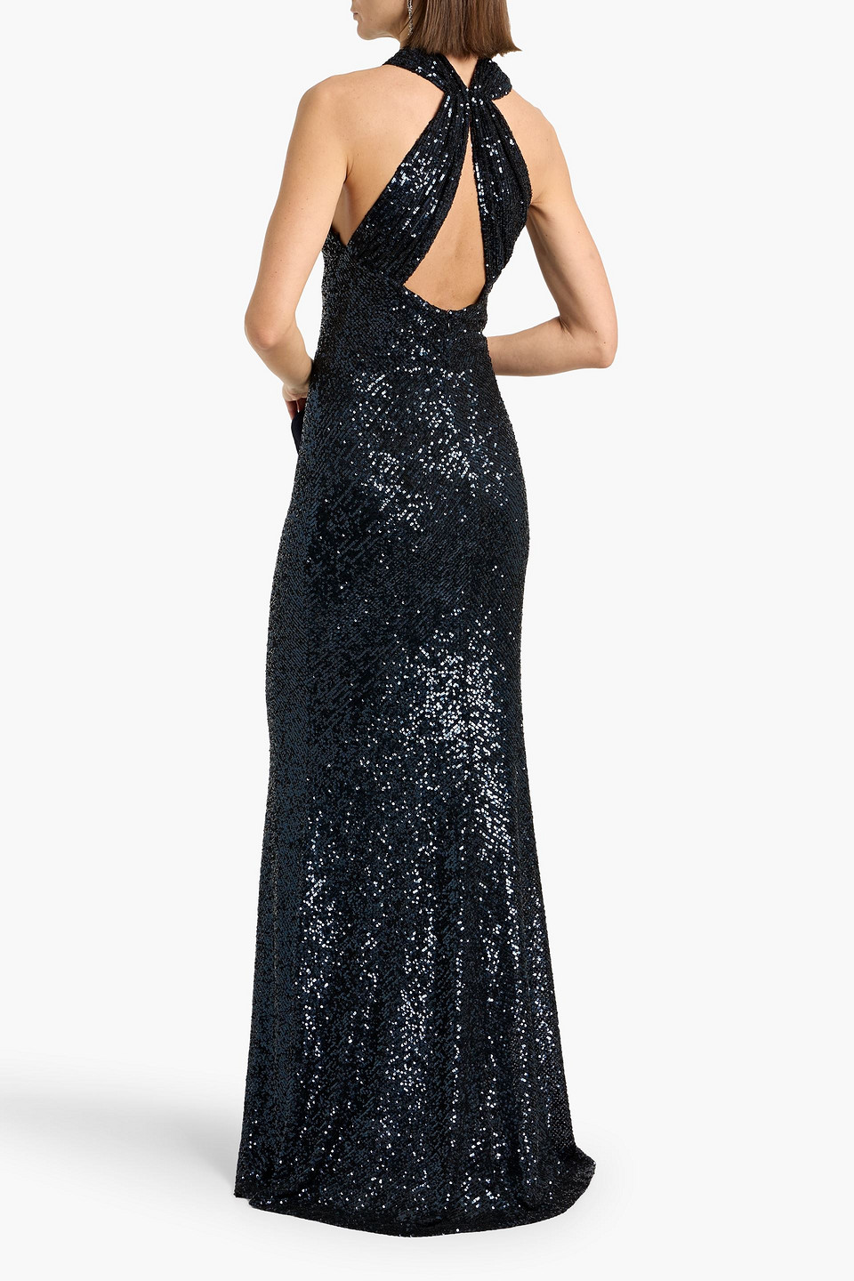  Naeem Khan - Sequined Stretch-tulle Gown - Blue - Us 6 
