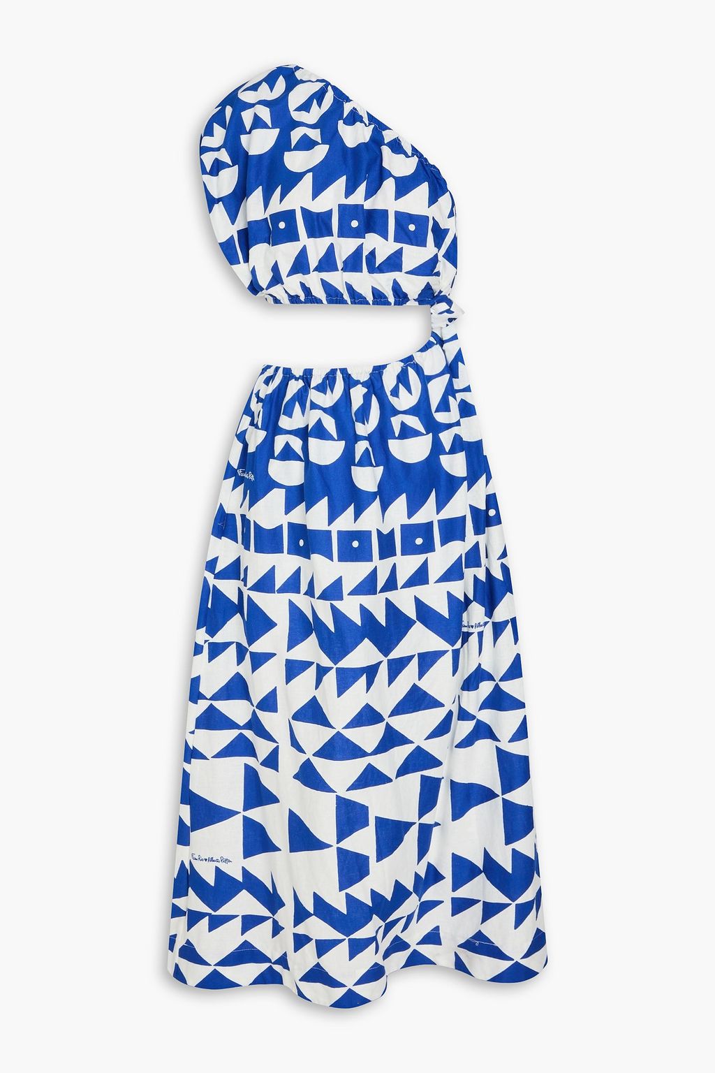 chinese dress ladies Blue Flowing Beauty Embroidered Long Sleeve Midi Dress – FARM Rio main image 1