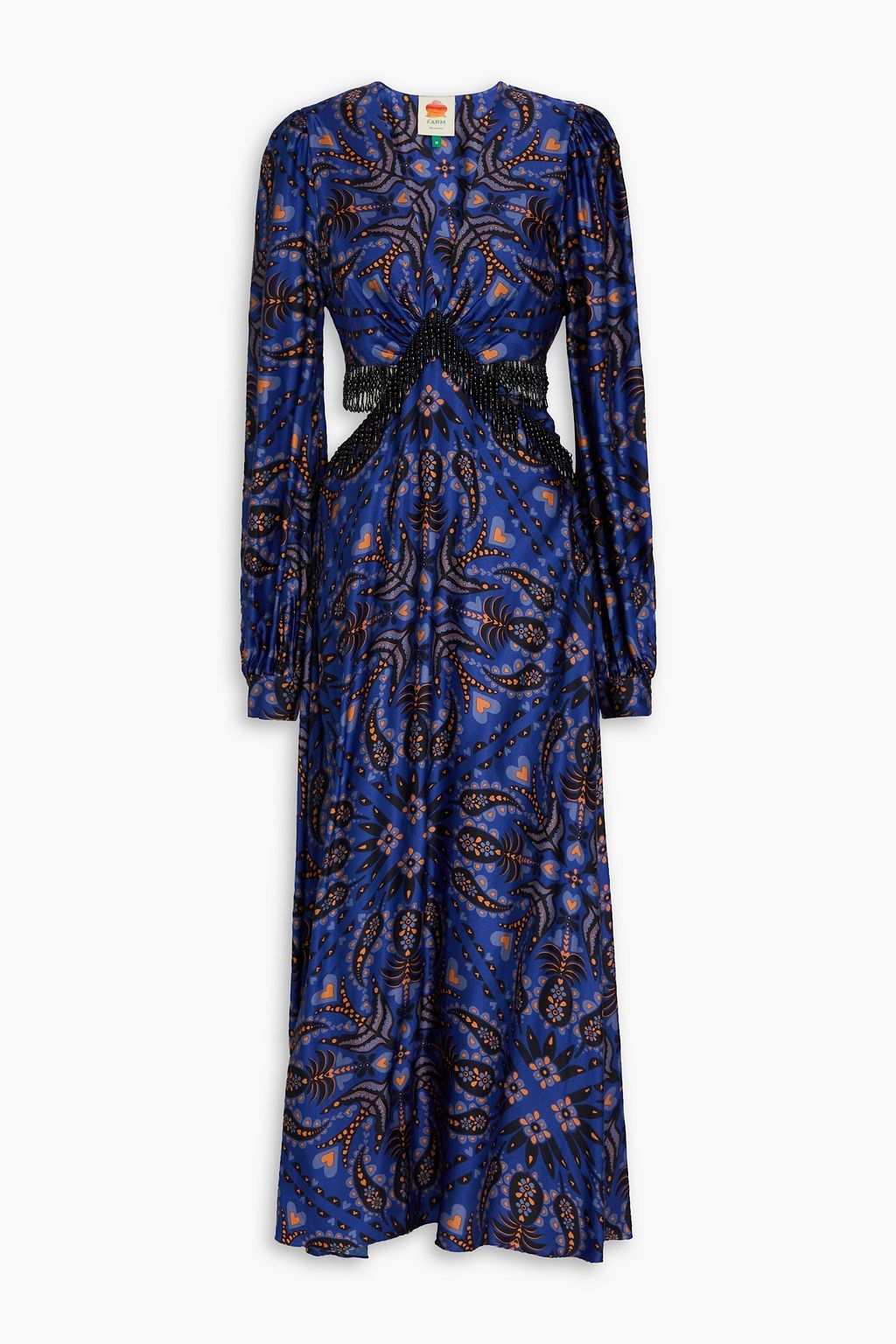 sachin and babi light blue dress FARM Rio Black And White Embroidered Long Sleeve Maxi Dress main image 0