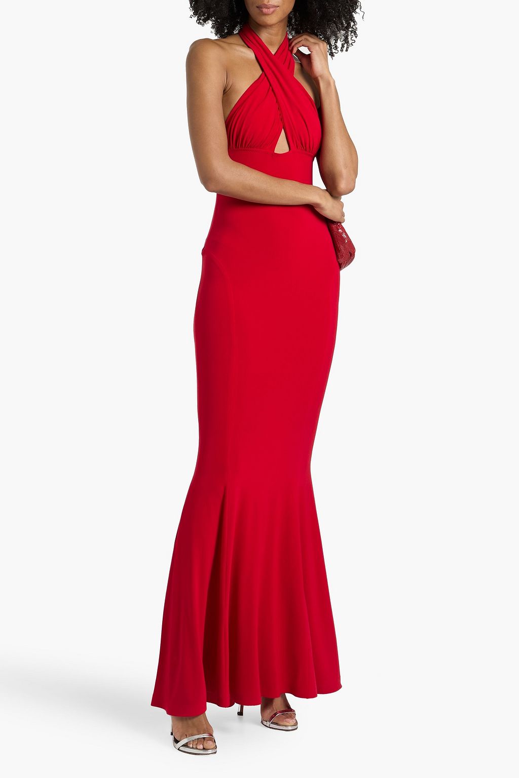 NORMA KAMALI Stretch-jersey halterneck gown | THE OUTNET NORMA KAMALI Stretch-jersey halterneck gown | THE OUTNET