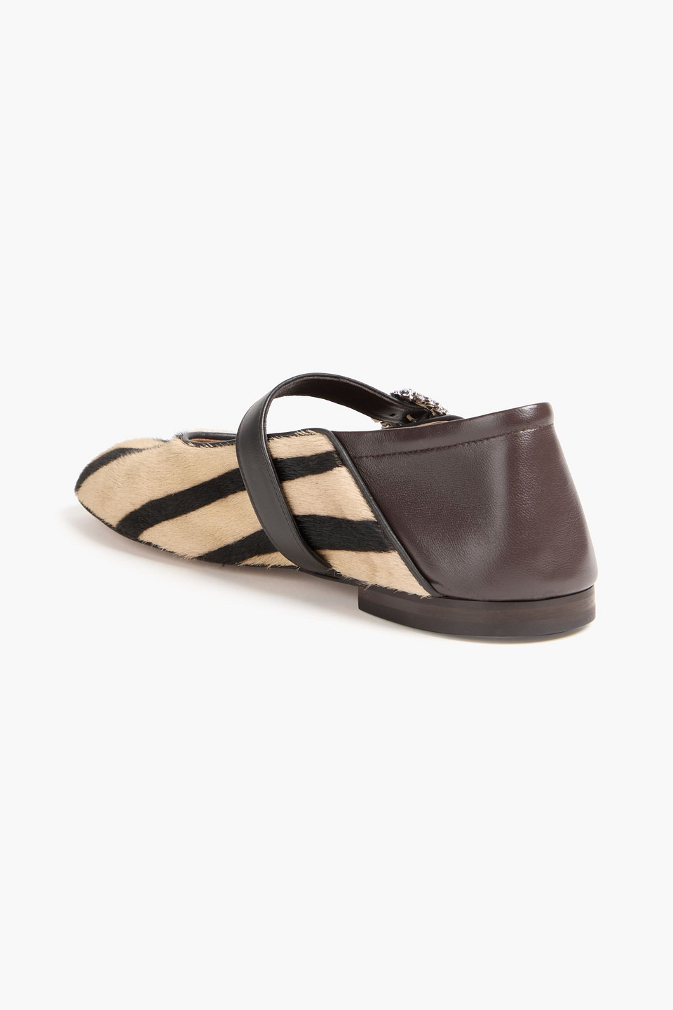  Wales Bonner - Mary-jane-ballerinas Aus Kalbshaar Mit Zebraprint Und Einklappbarer Fersenpartie - Neutral - Eu 36 