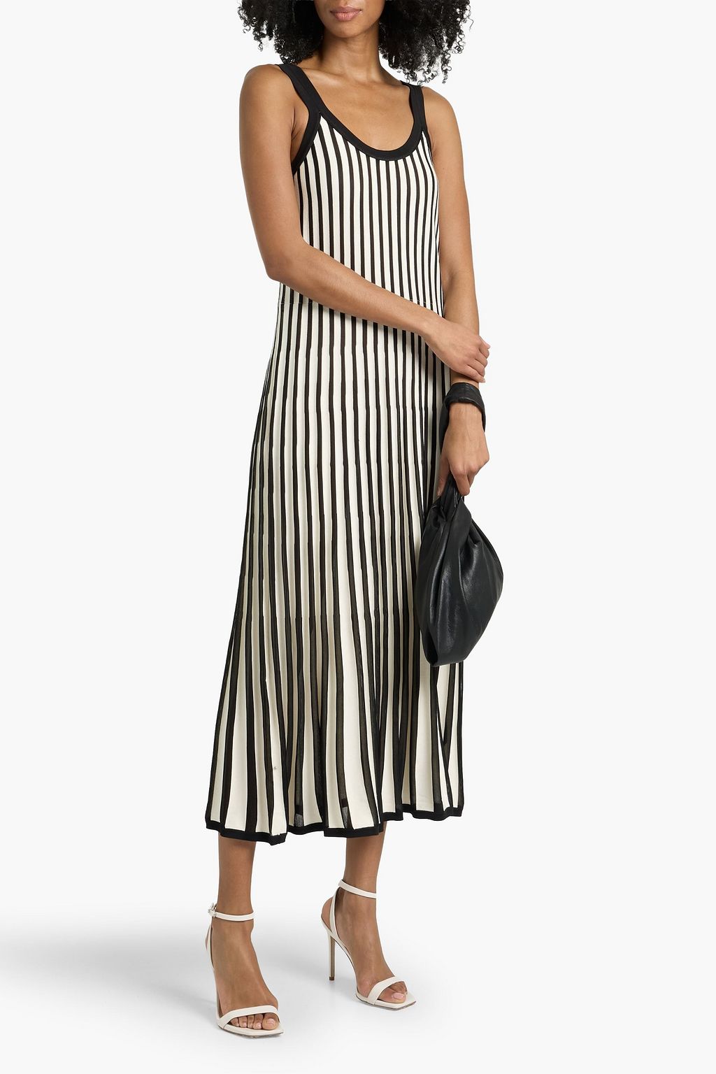 ZIMMERMANN Striped cotton-blend midi dress | THE OUTNET