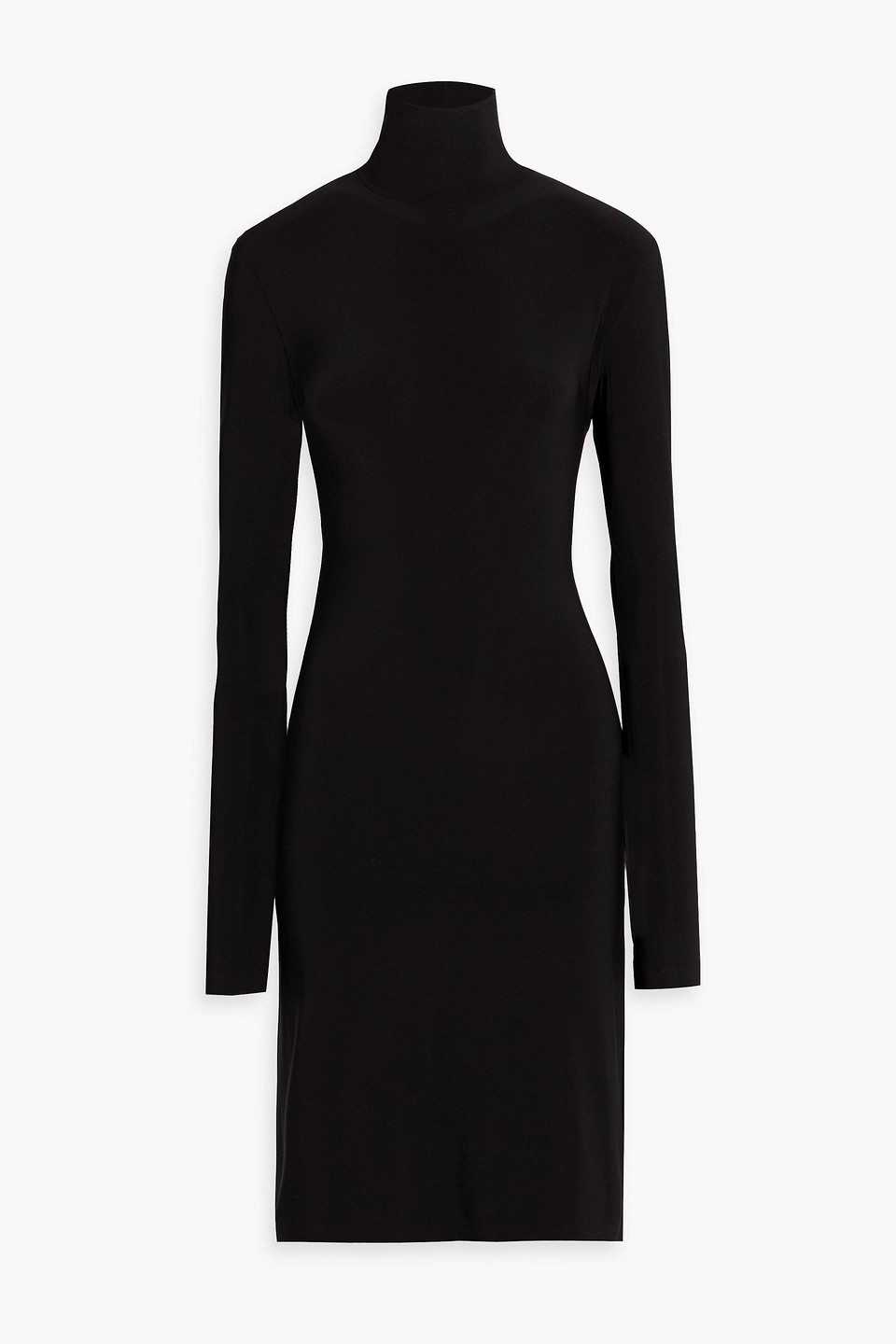 norma kamali - stretch-jersey turtleneck dress - black - fr 42