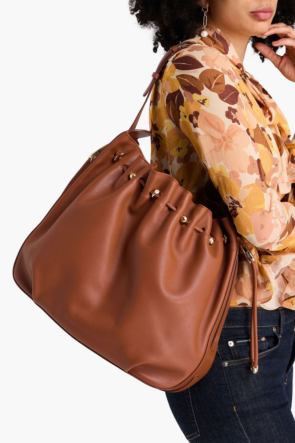  Zimmermann - Beuteltasche Aus Leder - Braun - Onesize 