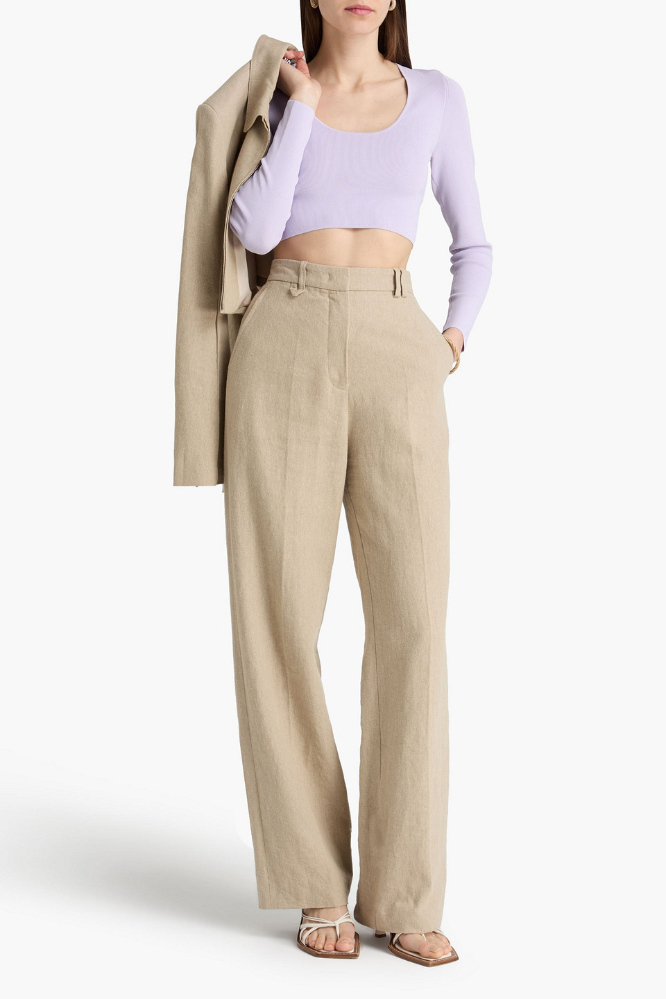  Zimmermann - Cropped Knitted Top - Lila - 00 