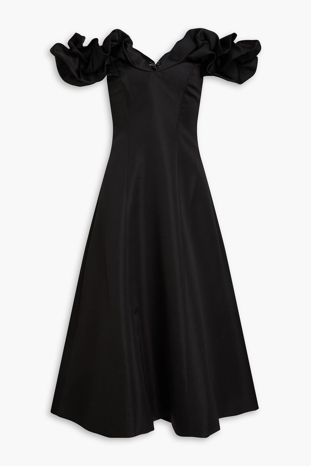 LEO LIN Annie off-the-shoulder satin midi dress | THE OUTNET