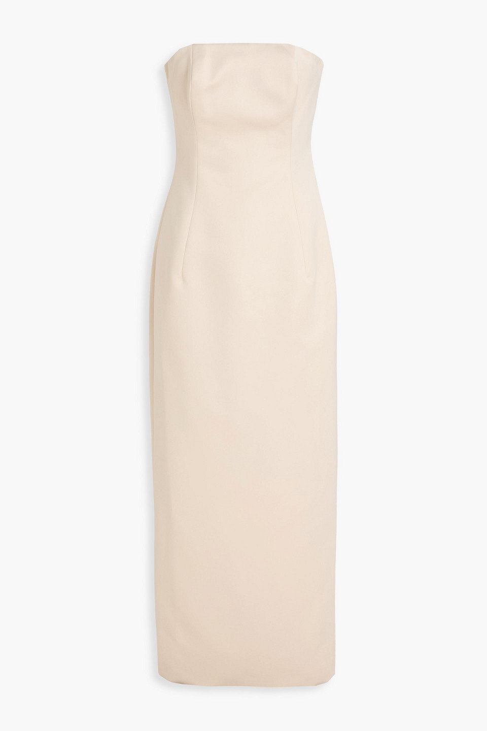 leo lin - rayna strapless satin maxi dress - neutral - uk 8