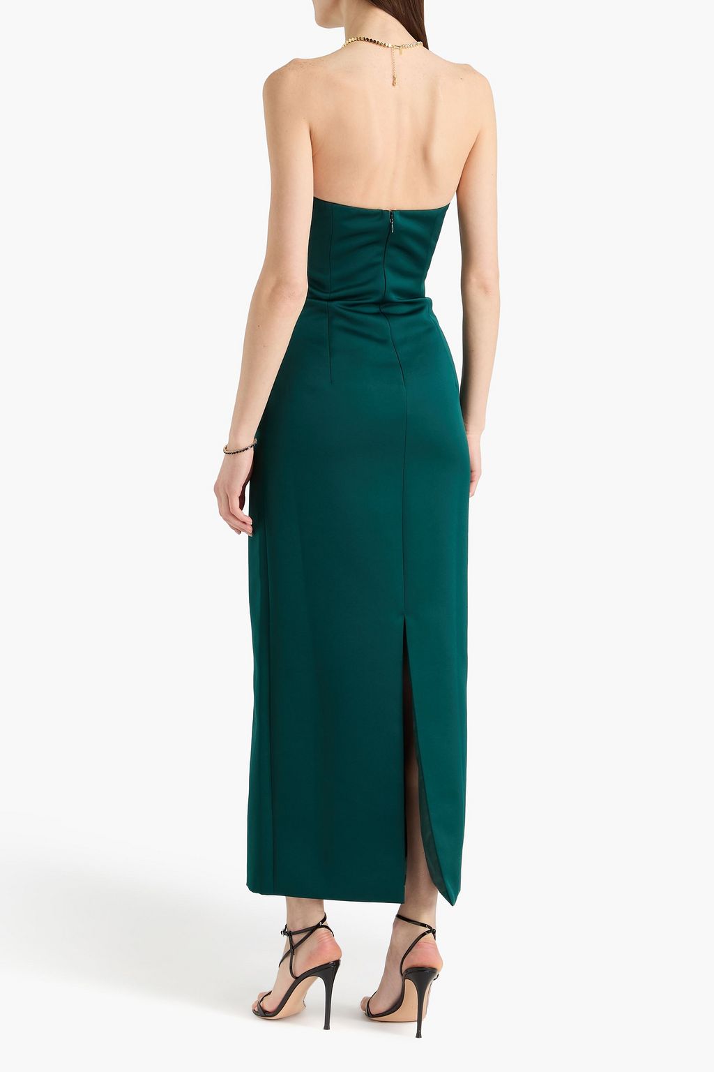 Leo Lin Rayna strapless satin maxi dress - Women - Emerald Dresses - UK/AU 12 Leo Lin Rayna strapless satin maxi dress - Women - Emerald Dresses - UK/AU 12