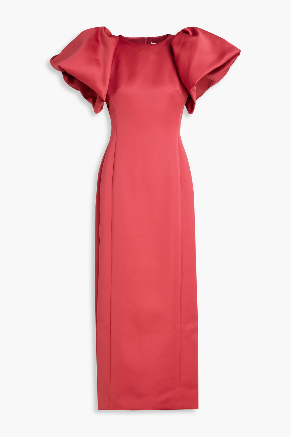 leo lin - lucinda satin maxi dress - red - uk 6