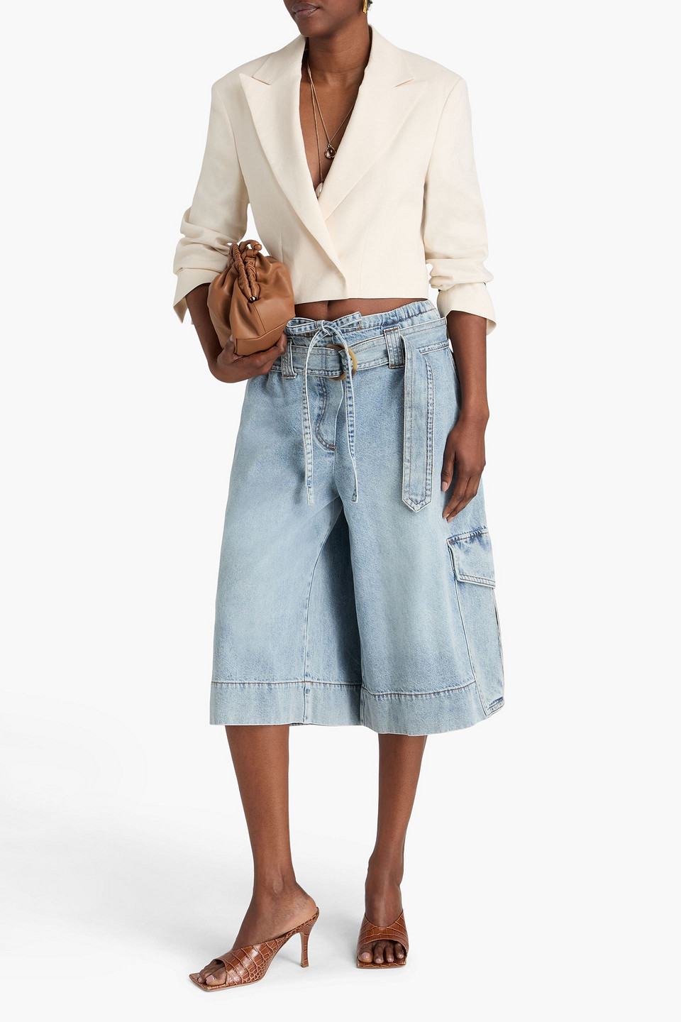  Zimmermann - Jeansshorts Mit Gürtel - Blau - 00 