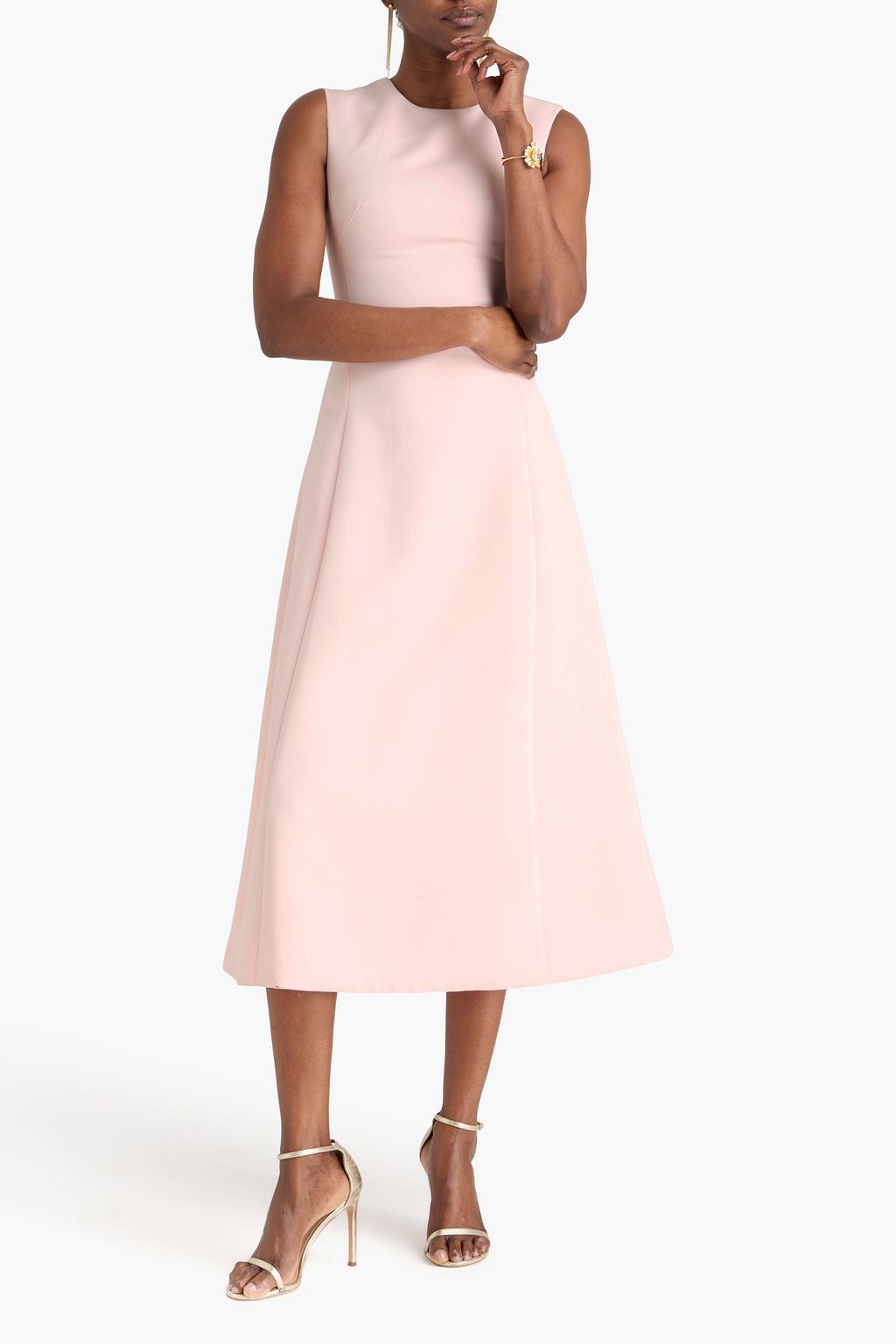 chinese dress ladies Leo Lin Cleo Sleeveless Midi Dress in Sunflower Pink – Coco & Lola