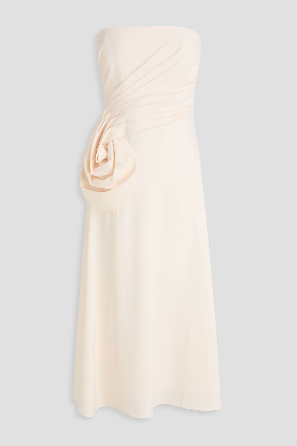 LEO LIN Ivanna strapless twill midi dress | THE OUTNET