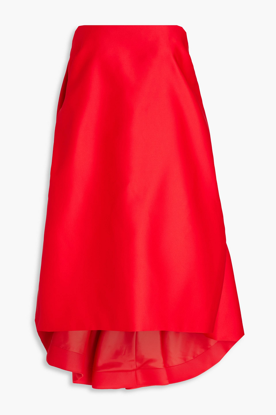leo lin - fav strapless satin dress - red - uk 14