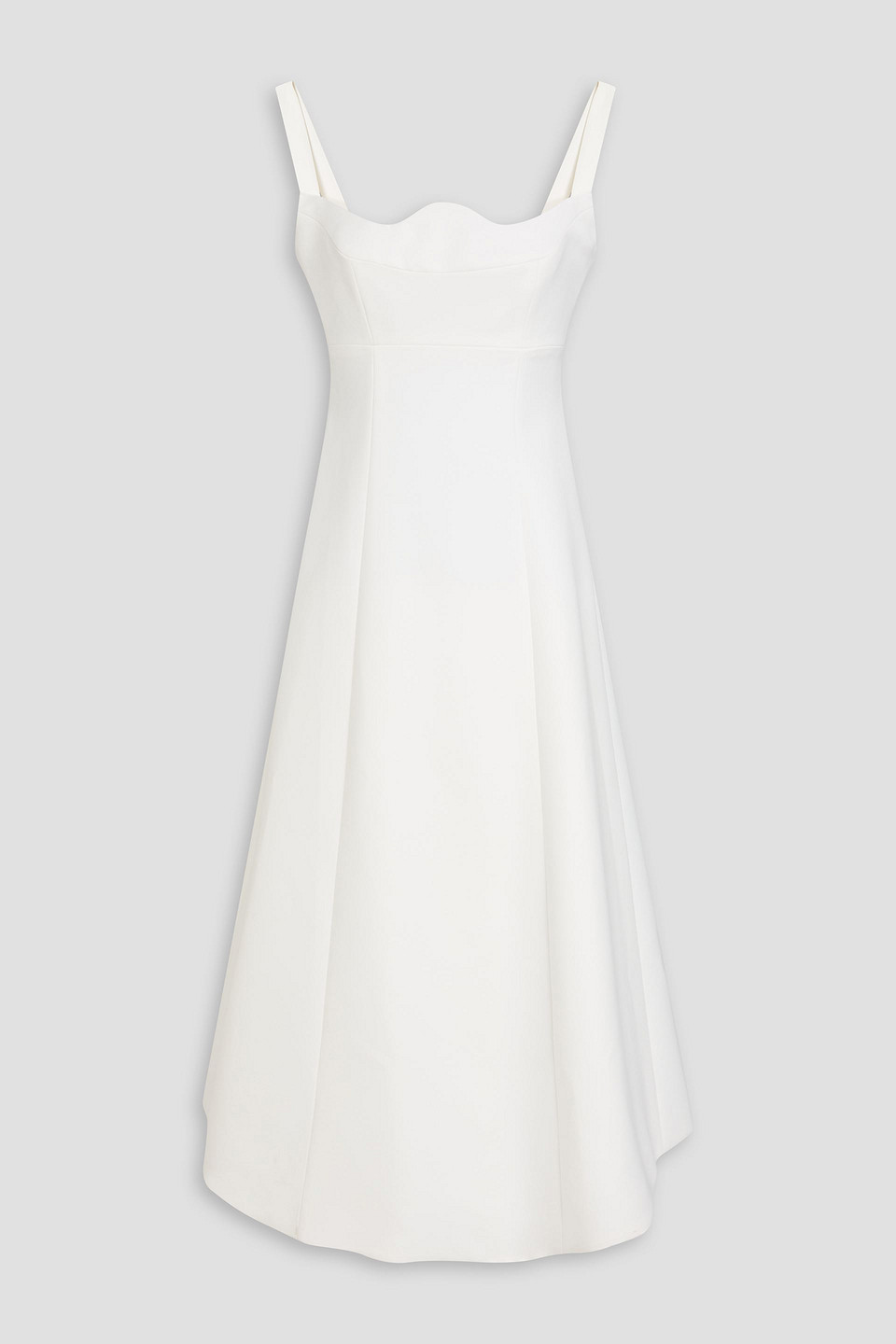 leo lin - odette satin midi dress - white - uk 12