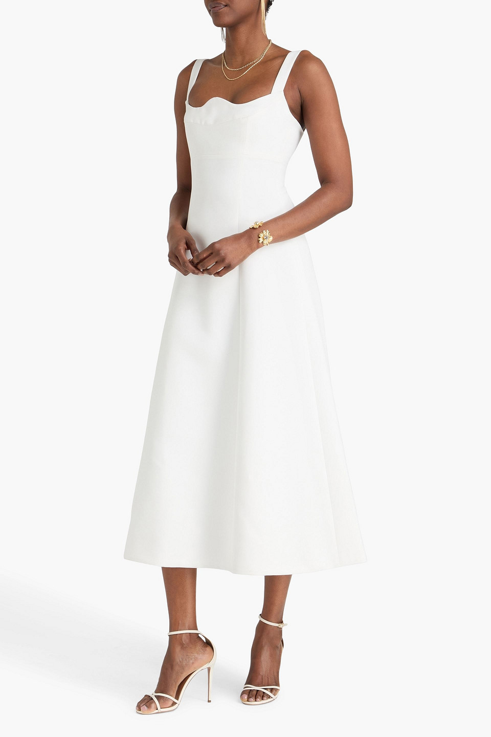  Leo Lin - Midikleid „odette“ Aus Satin - Weiß - Uk 12 