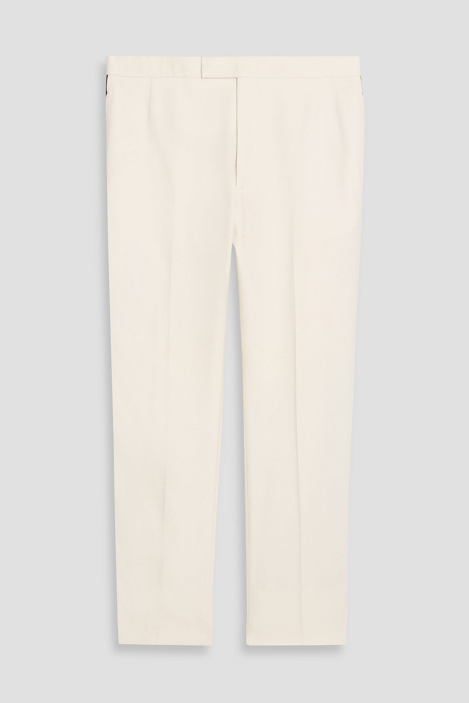 thom browne - wool-twill pants - white - 4