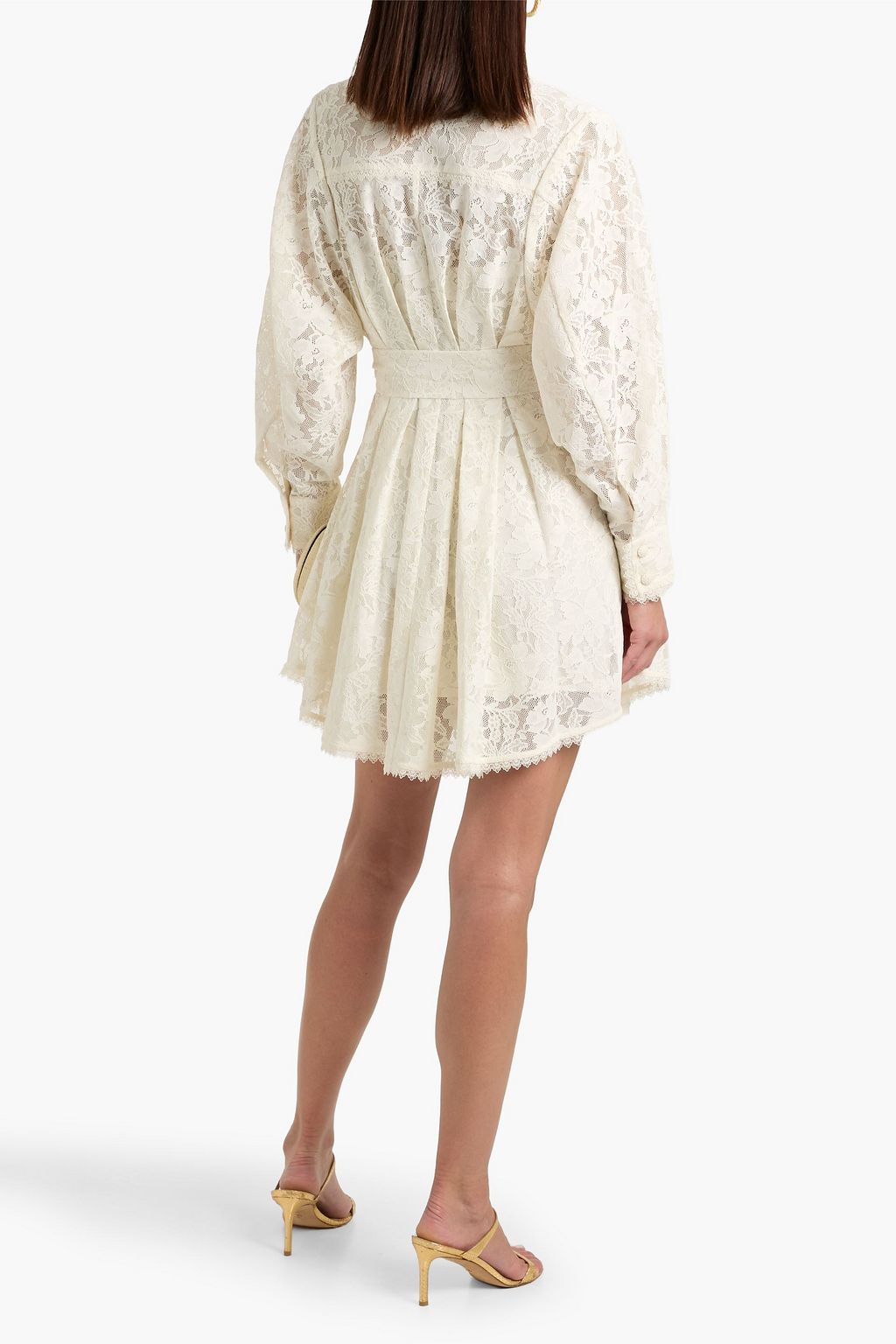 ZIMMERMANN Belted corded lace mini dress | THE OUTNET