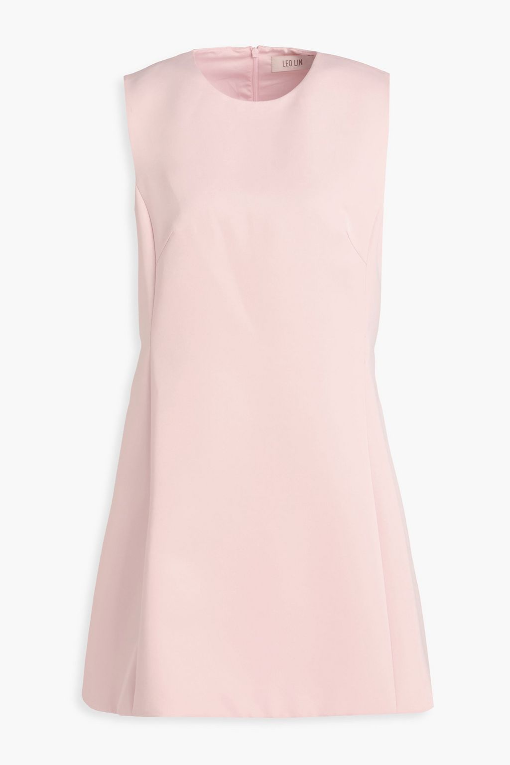 open lace back dress Baby Pink Satin Mini Dress main image 0