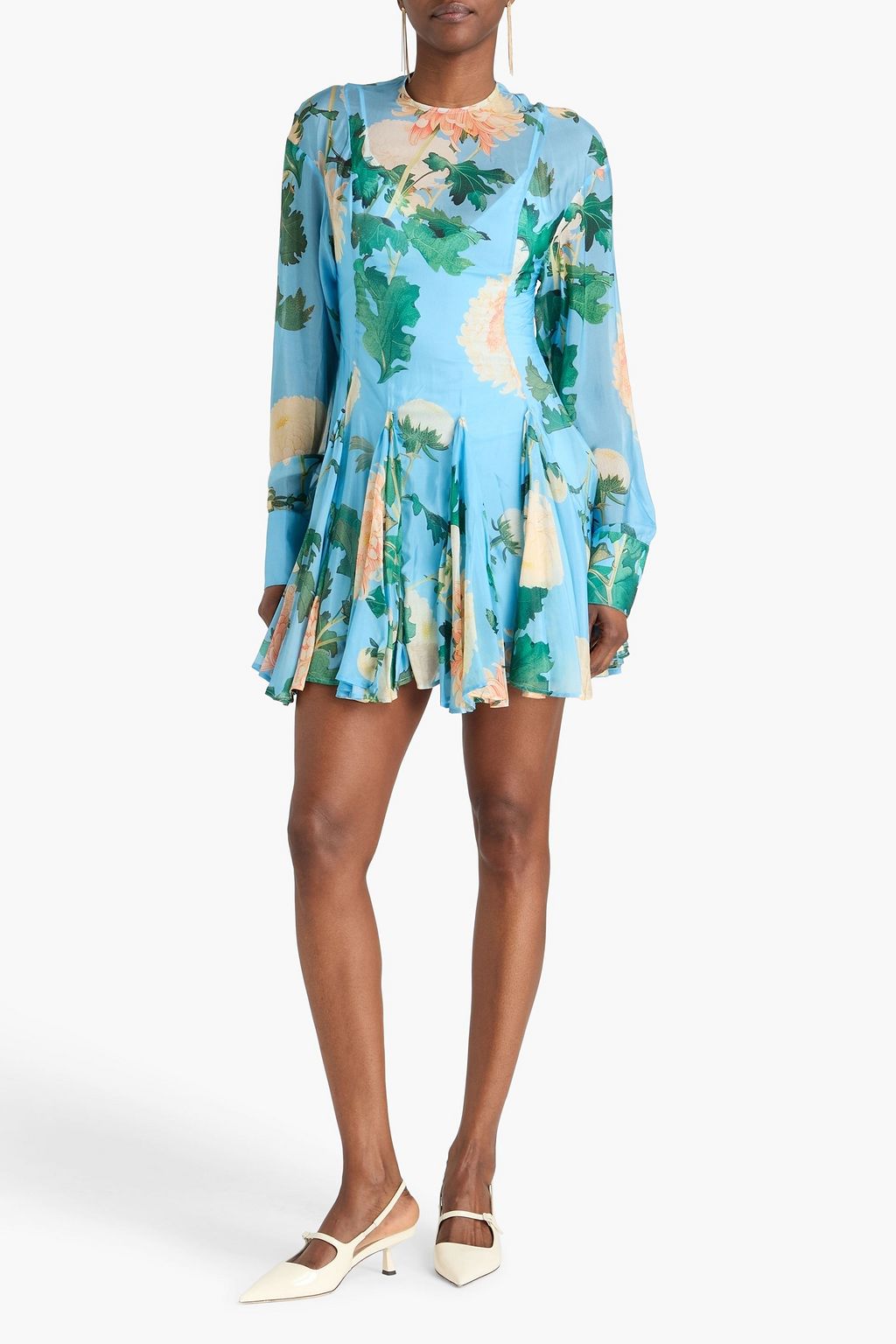 LEO LIN Mia floral-print crepe mini dress | THE OUTNET