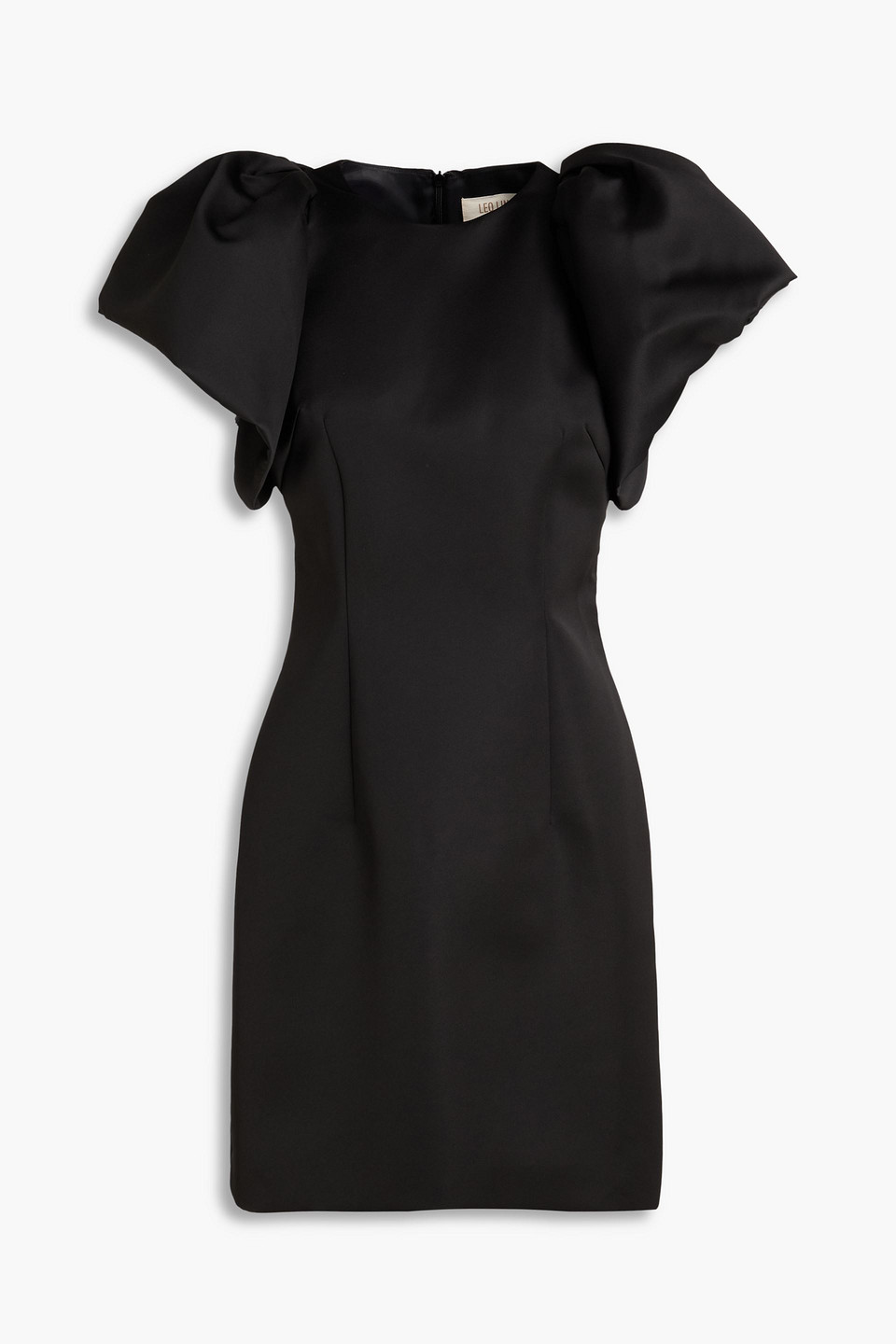 Leo Lin Dayna Satin Mini Dress In Black