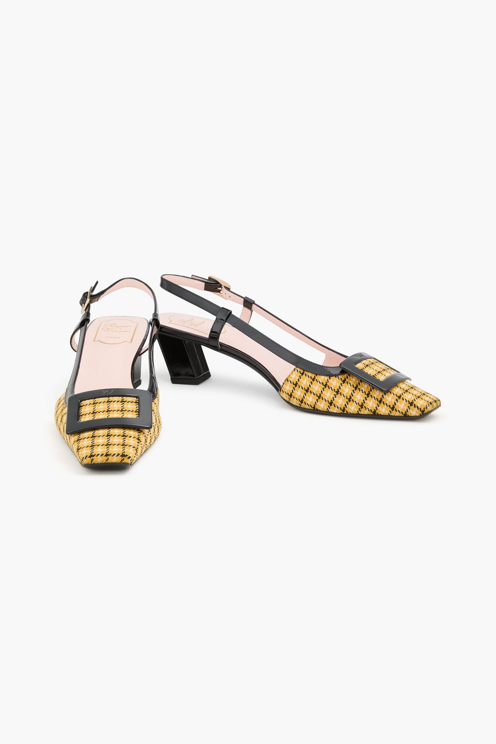 【OHGA】オーガ♡新品未使用♡ PETIT TWEED PUMPS ROGER VIVIER Belle Vivier houndstooth tweed pumps | THE OUTNET