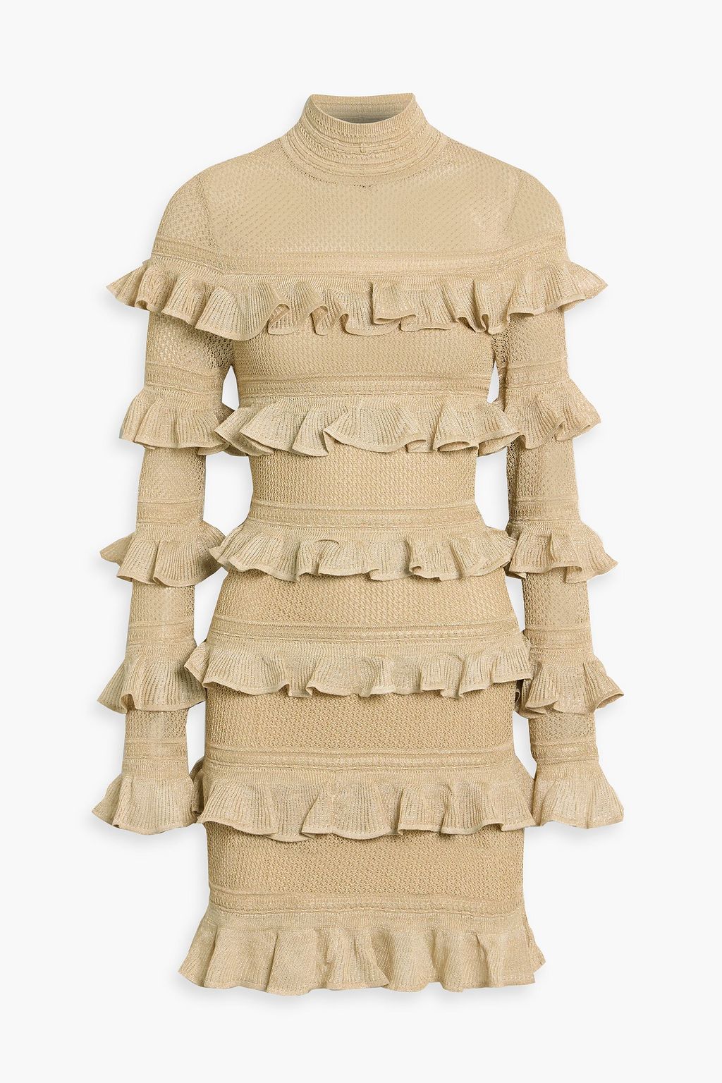 Zimmermann Illuminate Metallic Frill Mini, Metallic Gold, Size 3