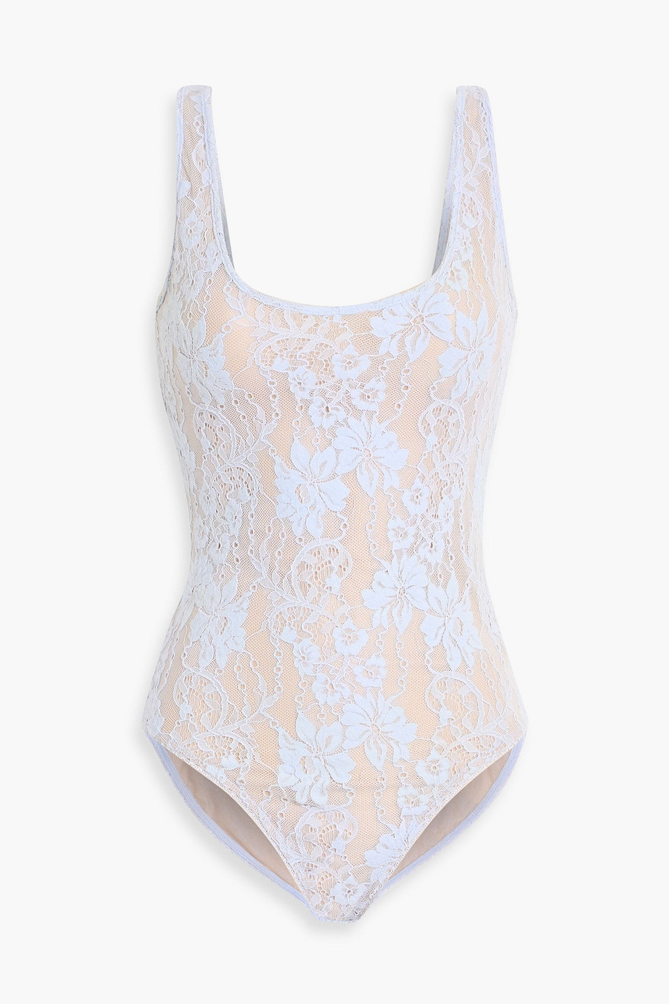 Zimmermann Lace Scoop Bodysuit Clothing In Neutral