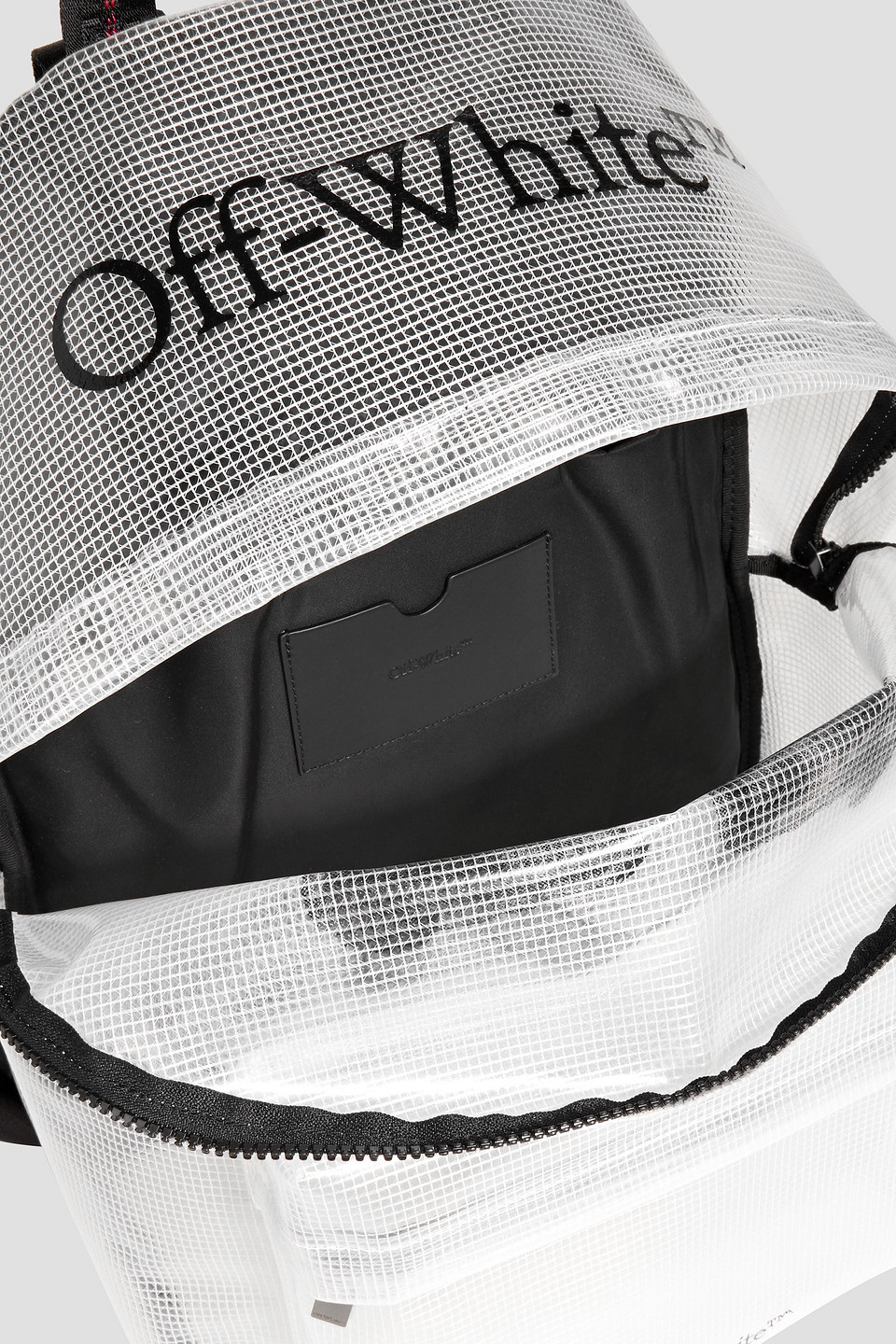 Off-white Heritage Logo-print Ripstop Backpack In Transparent